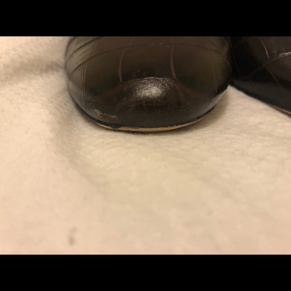 Michael Kors Natasha Crocodile Slide, Dark Brown - Picture 3 of 6